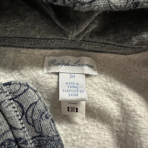 Ralph Lauren - full zip hoodie jacket with RL Bear design all around. - Picture 4 of 4